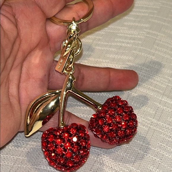 Fashion Jewelry Gold and Red Cherry Key Holder - Picture 2 of 10